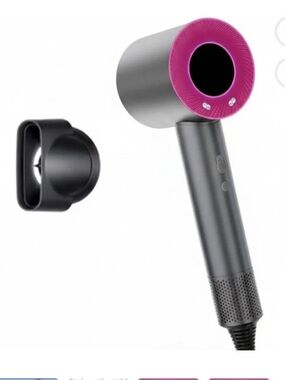 Compact, Lightweight, Temperature Control Hair Dryer with Attachment